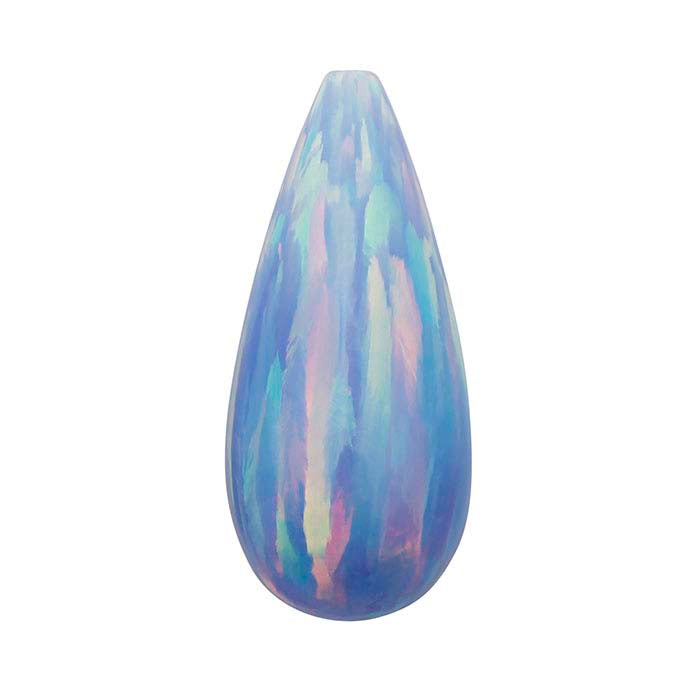 Kyocera Cornflower Blue Opal 18 x 8mm Drop
