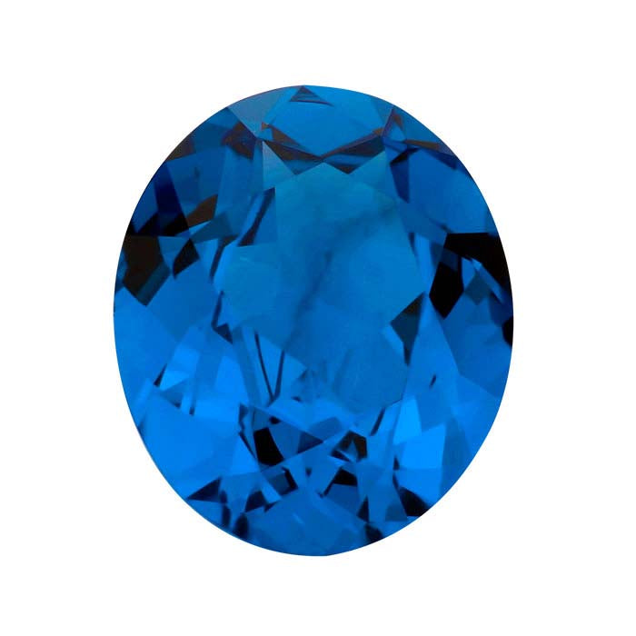 Lab-Grown Blue Spinel Oval Faceted Gemstone