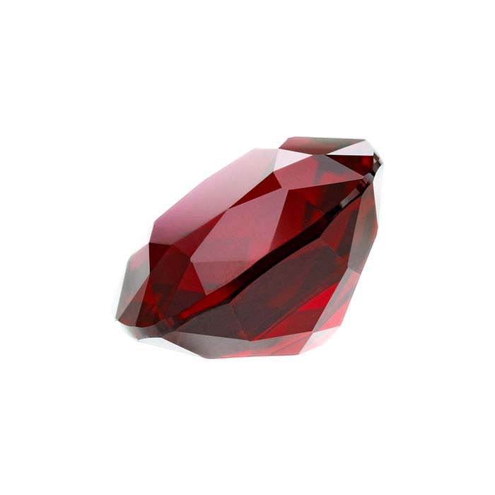 Lab-Grown Ruby Cushion Faceted Gemstone