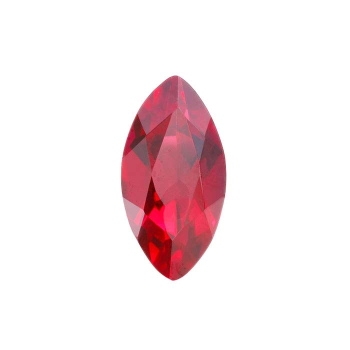 Lab-Grown Ruby Marquise Faceted Gemstone