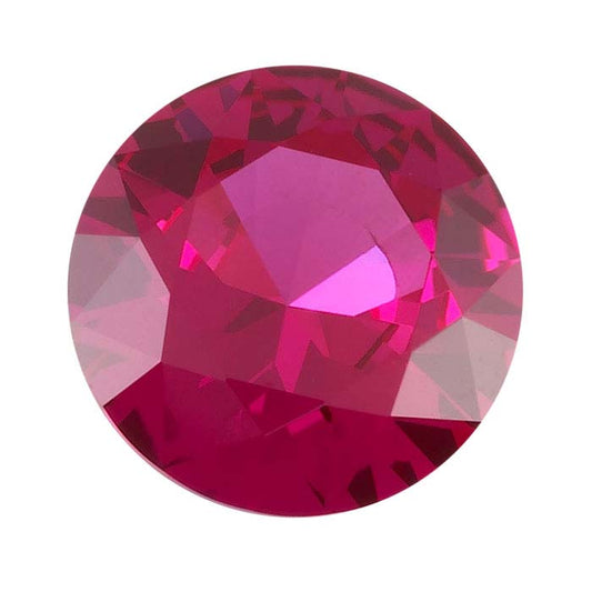 Lab-Grown Ruby 2.5mm Round Faceted Gemstone