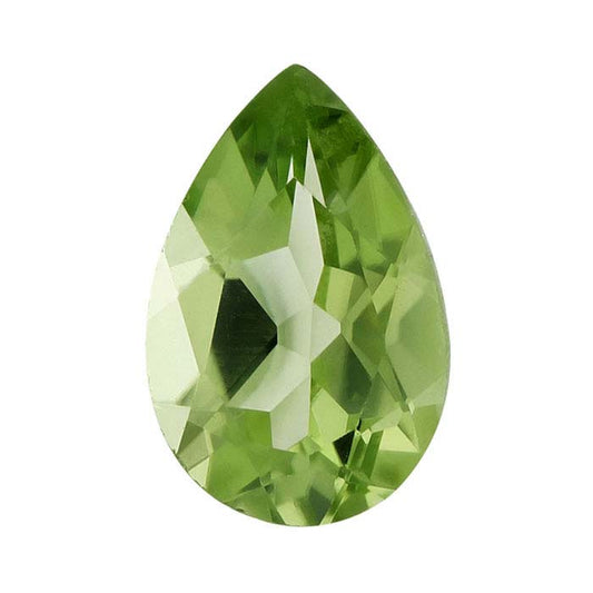 Peridot 8 x 5mm Pear Faceted Gemstone