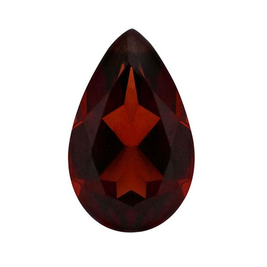 Garnet 8 x 5mm Pear Faceted Gemstone