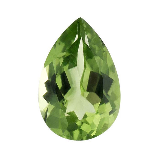 Peridot 9 x 6mm Pear Faceted Gemstone