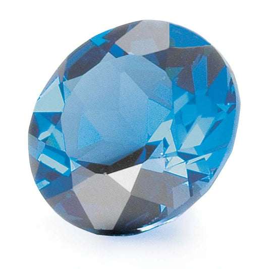 Simulated Blue Zircon 2mm Round Faceted Gemstone