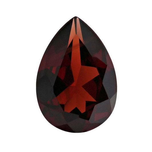 Garnet 10 x 7mm Pear Faceted Gemstone