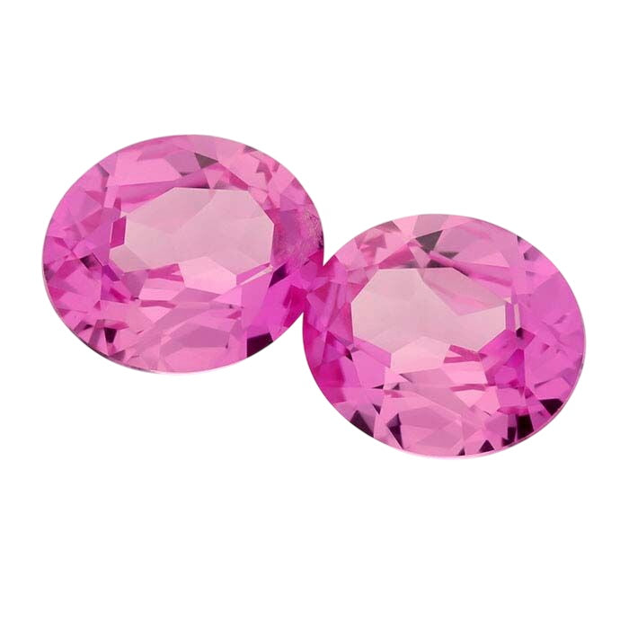 Simulated Pink Tourmaline Oval Faceted Gemstone