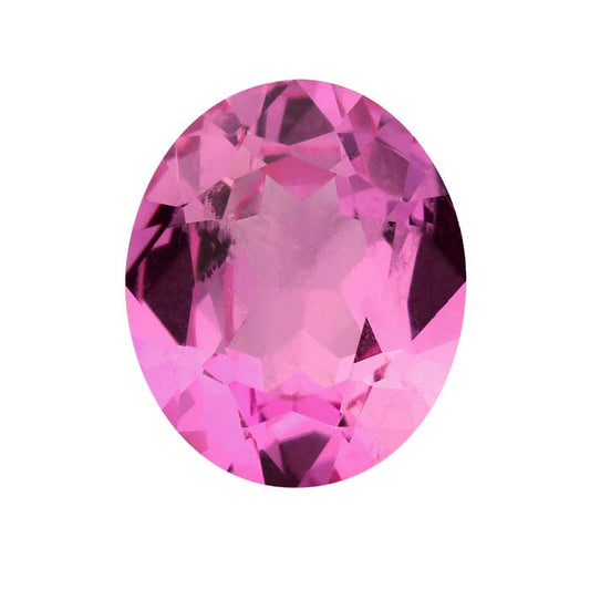 Simulierter rosa Turmalin 10 x 8mm oval facettierter Edelstein