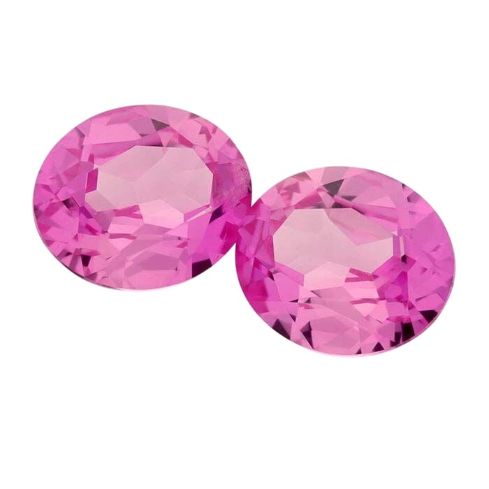 Simulated Pink Tourmaline Oval Faceted Gemstone