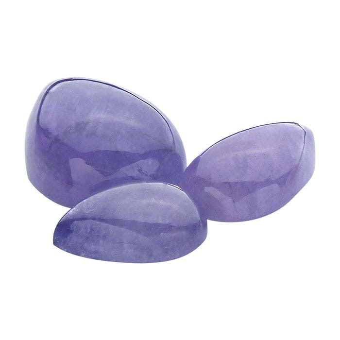 Tansanit 7 x 5mm Birnen-Cabochon