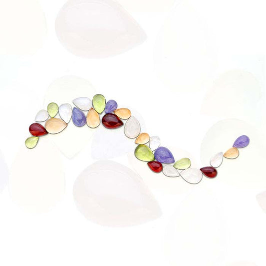Tansanit 7 x 5mm Birnen-Cabochon