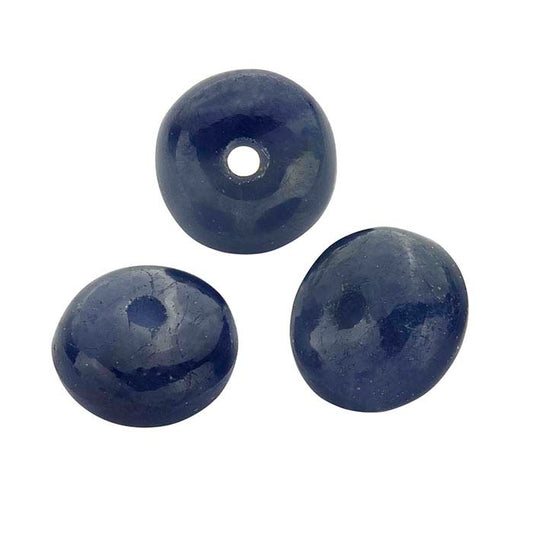 Sapphire 4mm Saucer Bead