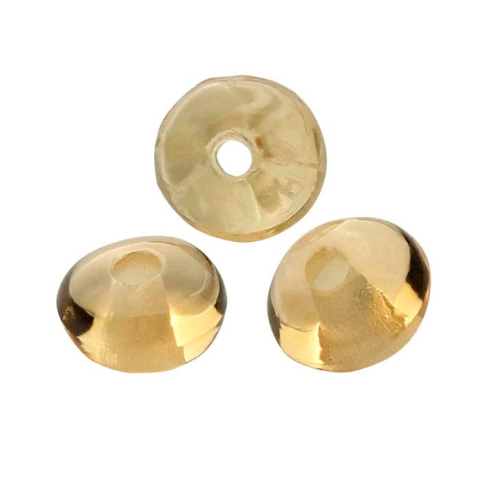 Golden Citrine 3mm Saucer Bead