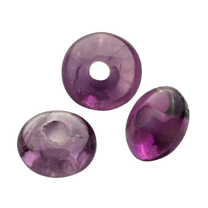 Amethyst 3mm Saucer Bead