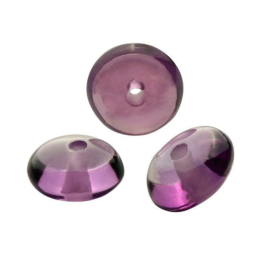 Amethyst 4mm Saucer Bead
