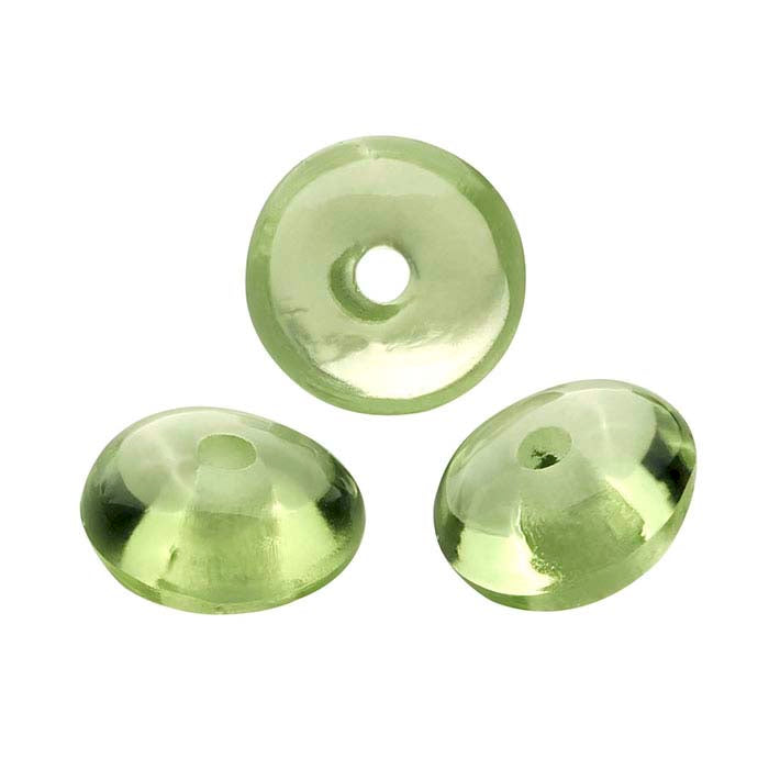 Peridot 4mm Saucer Bead