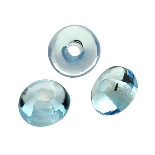 Blue Topaz Saucer Bead