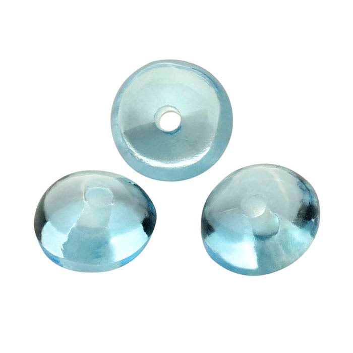 Blue Topaz Saucer Bead