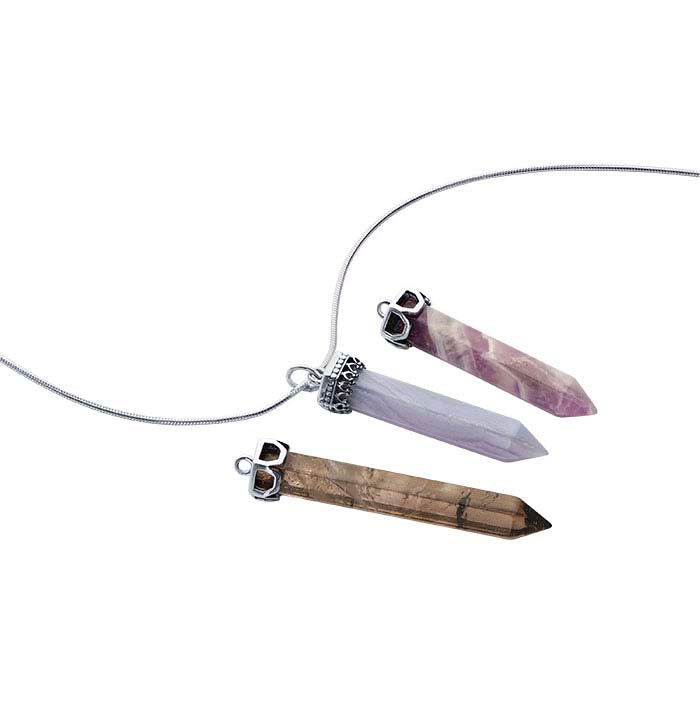 Amethyst 30 x 8mm Single-Point Crystal