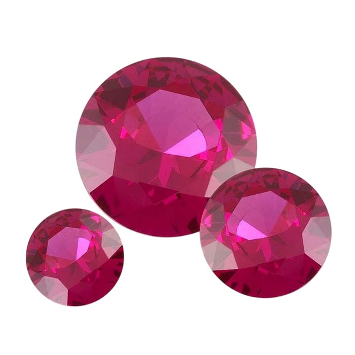 Lab-Grown Ruby Round Faceted Gemstone