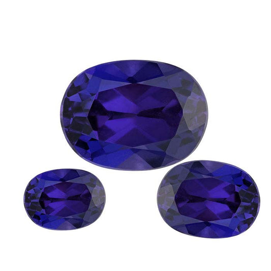 Simulierter Amethyst 8 x 6mm Ovaler Facettierter Edelstein
