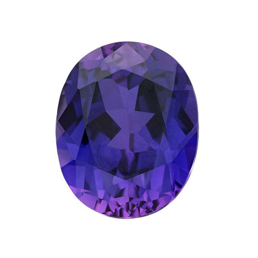 Simulierter Amethyst 10 x 8mm Ovaler Facettierter Edelstein