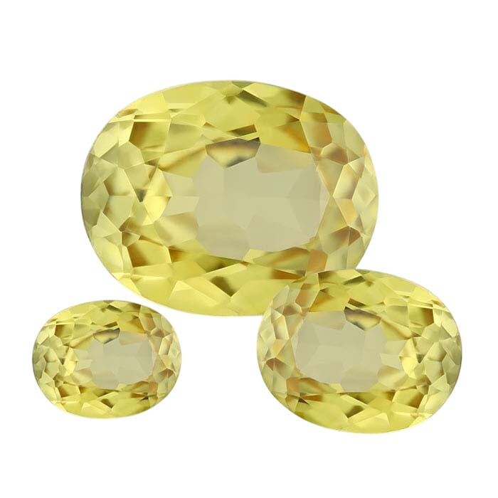Simulated Golden Topaz Oval Faceted Gemstone