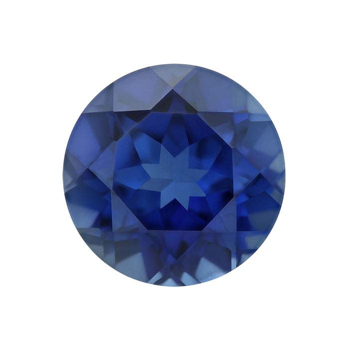 Lab-Grown Sapphire 10mm Round Faceted Gemstone