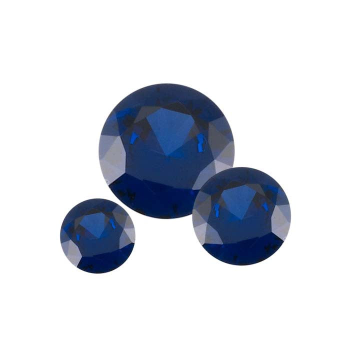 Lab-Grown Sapphire Round Faceted Gemstone