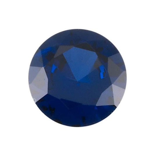Lab-Grown Sapphire 4mm Round Faceted Gemstone