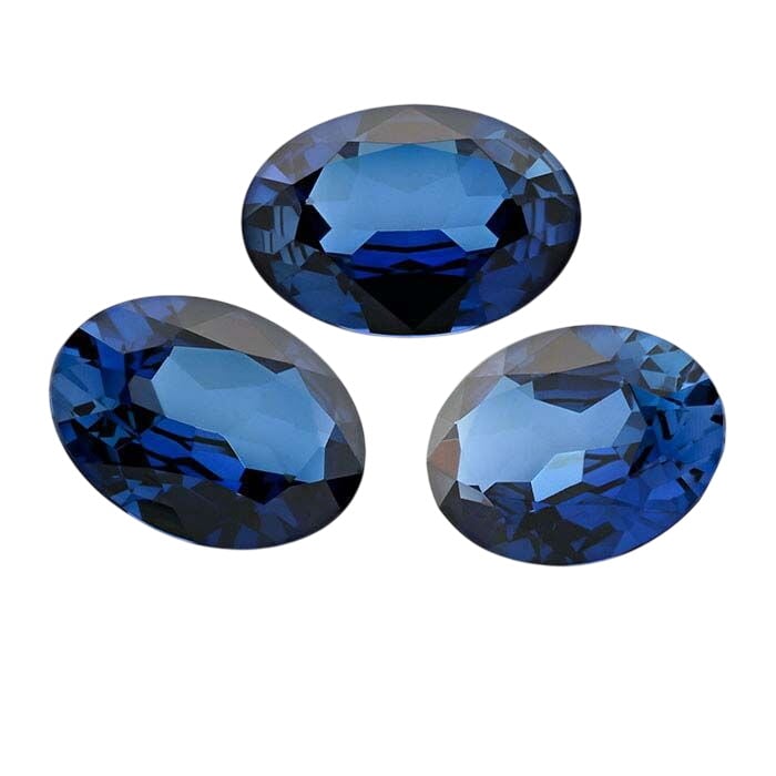 Lab-Grown Sapphire Oval Faceted Gemstone