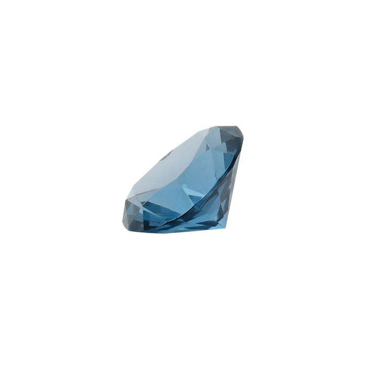 Simulated Blue Zircon Heart Faceted Gemstone