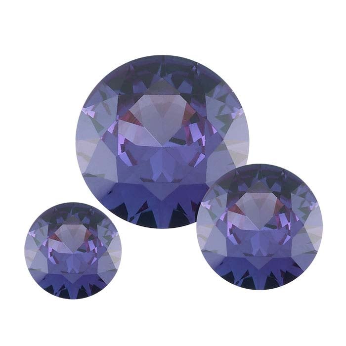 Simulated Alexandrite 10mm Round Faceted Gemstone