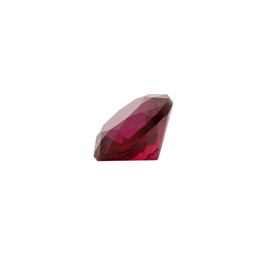 Simulated Garnet Round Faceted Gemstone