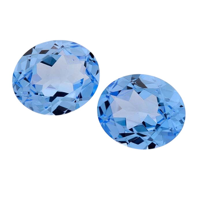 Simulated Aquamarine Oval Faceted Gemstone
