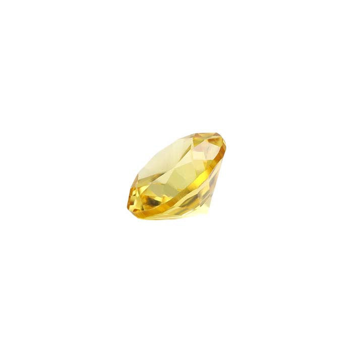 Simulated Golden Topaz Round Faceted Gemstone