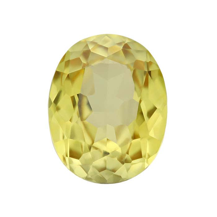 Simulated Golden Topaz Oval Faceted Gemstone
