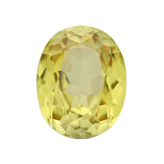 Simulated Golden Topaz Oval Faceted Gemstone