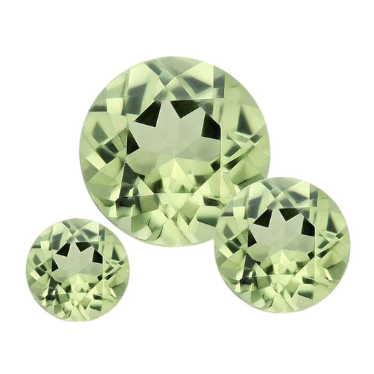 Simulated Peridot Round Faceted Gemstone