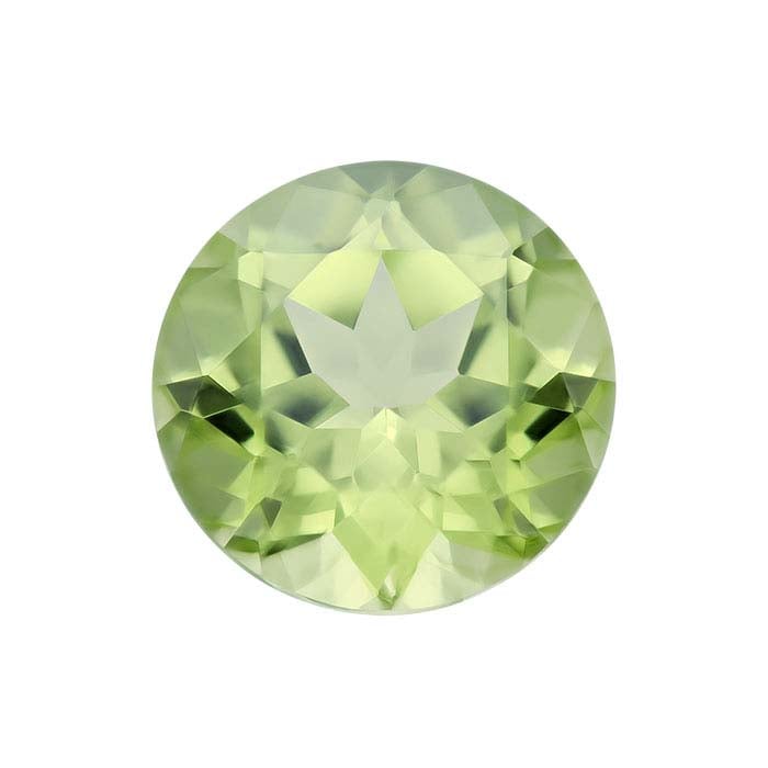 Simulated Peridot 8mm Round Faceted Gemstone