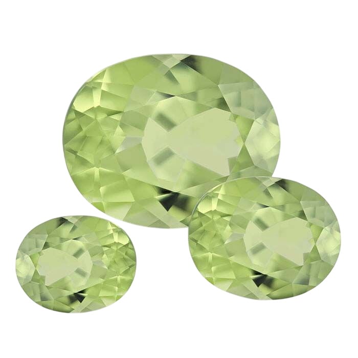 Simulated Peridot Oval Faceted Gemstone