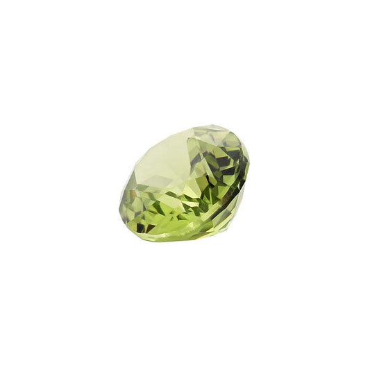 Simulated Peridot 12 x 10mm Oval Faceted Gemstone
