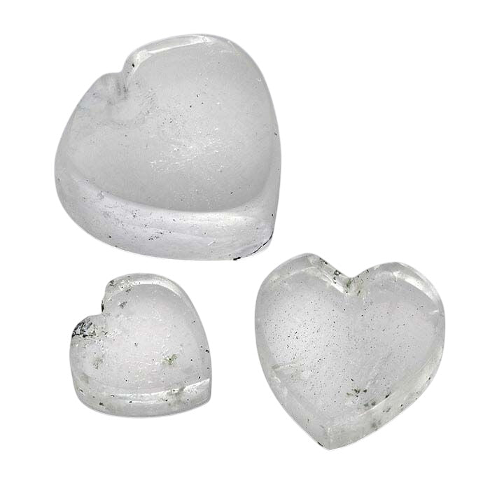 American Mined™ Arkansas Ice Quartz™ Flat Top Heart Cabochon