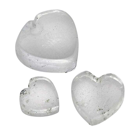 American Mined™ Arkansas Ice Quartz™ Flat Top Heart Cabochon