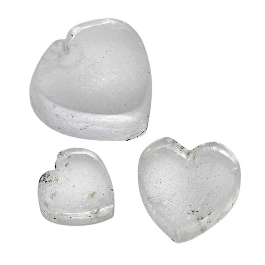 American Mined™ Arkansas Ice Quartz™ Flat Top Heart Cabochon