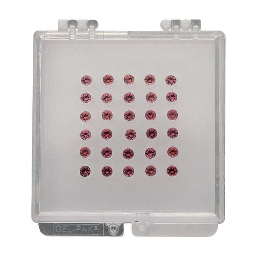 Rhodolite Garnet Round Precision-Cut Faceted Gemstone, AAA-Grade