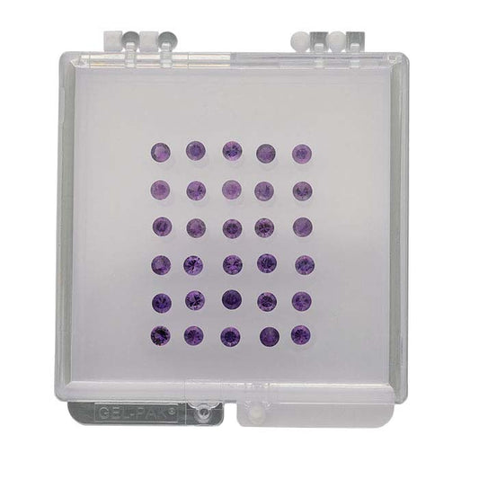 Amethyst 2mm Round Precision-Cut Faceted Gemstone, AAA-Grade