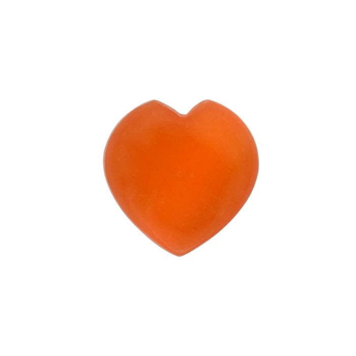 Carnelian Flat Top Heart Cabochon