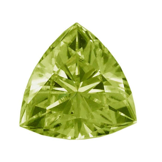 Peridot 6 mm triljon slipad ädelsten, AA-klass