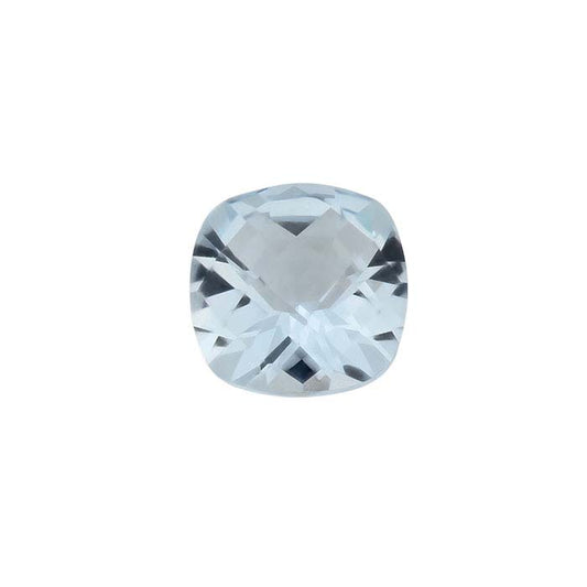 Aquamarine 5mm Cushion Faceted Gemstone, AA-Grade